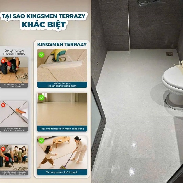 Dịch vụ sơn nước 1 Thi Công Sơn Sàn Kingsmen Terrazzy Tại HCM